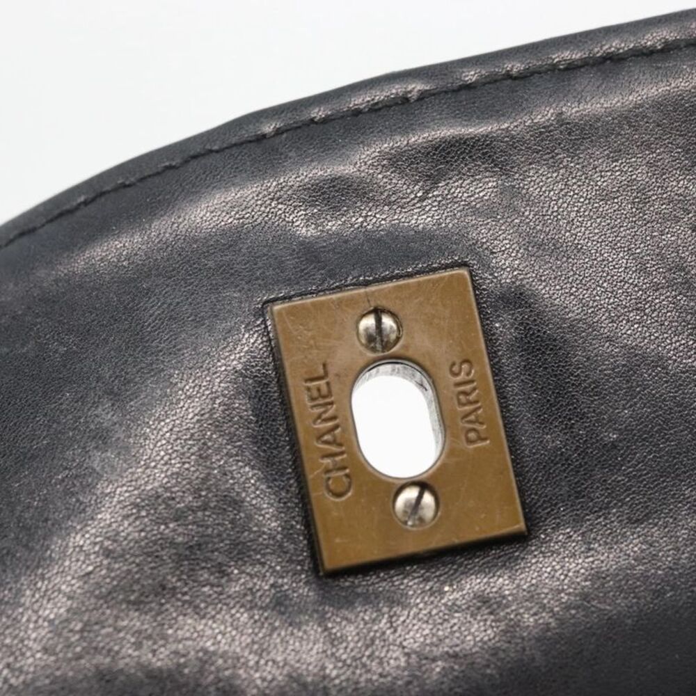 Chanel Chanel Matelassé Cuir Noir Black Leather Black Leather Handbag - Picture 9 of 16